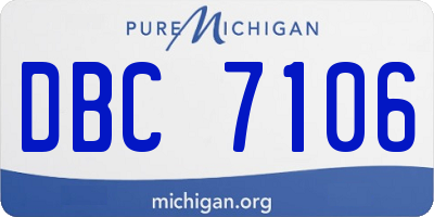 MI license plate DBC7106