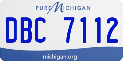 MI license plate DBC7112