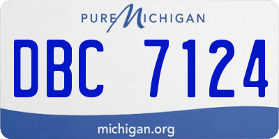 MI license plate DBC7124
