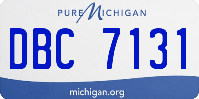 MI license plate DBC7131