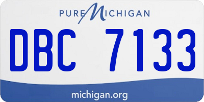 MI license plate DBC7133