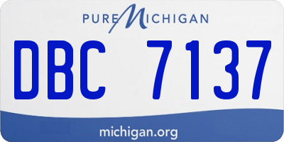 MI license plate DBC7137