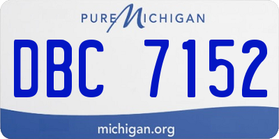MI license plate DBC7152