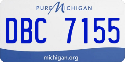 MI license plate DBC7155