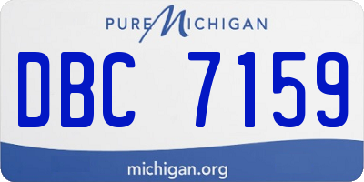 MI license plate DBC7159
