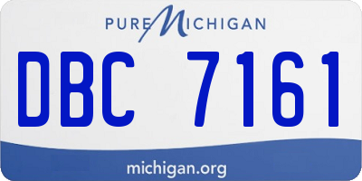 MI license plate DBC7161