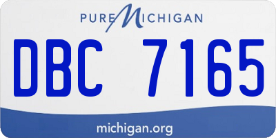 MI license plate DBC7165