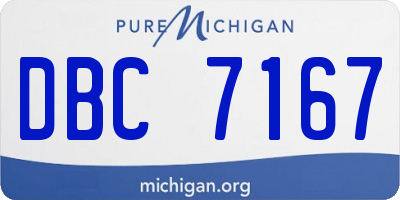 MI license plate DBC7167