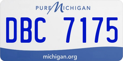 MI license plate DBC7175