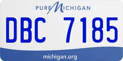 MI license plate DBC7185