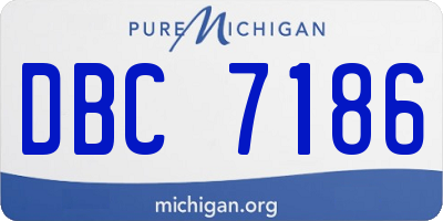 MI license plate DBC7186