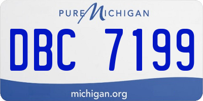 MI license plate DBC7199