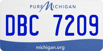 MI license plate DBC7209