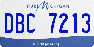 MI license plate DBC7213