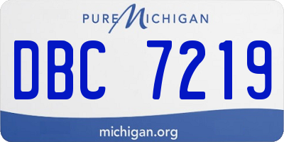 MI license plate DBC7219