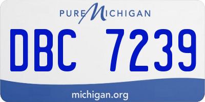 MI license plate DBC7239