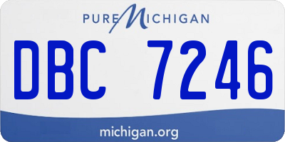 MI license plate DBC7246