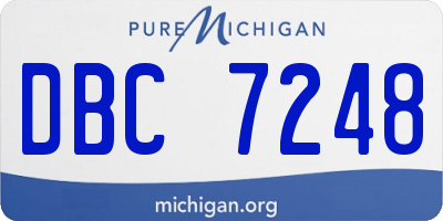 MI license plate DBC7248