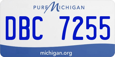 MI license plate DBC7255