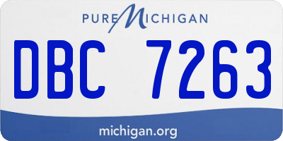 MI license plate DBC7263