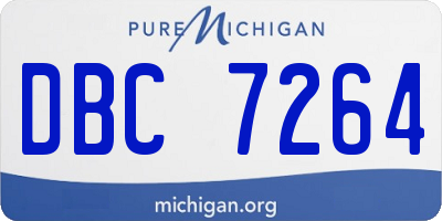 MI license plate DBC7264