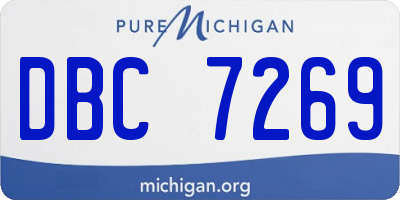 MI license plate DBC7269