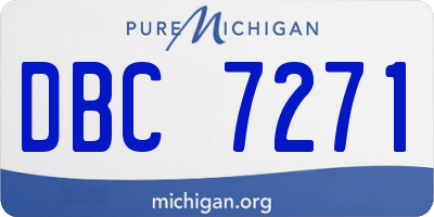 MI license plate DBC7271