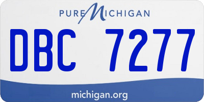 MI license plate DBC7277
