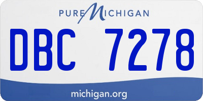 MI license plate DBC7278