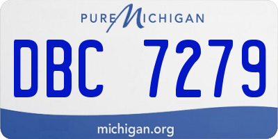 MI license plate DBC7279