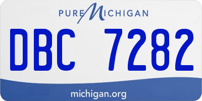 MI license plate DBC7282