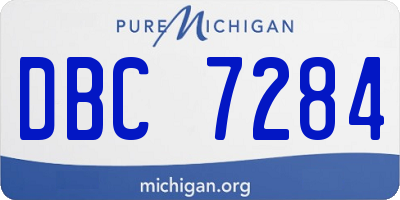 MI license plate DBC7284