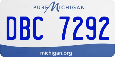 MI license plate DBC7292