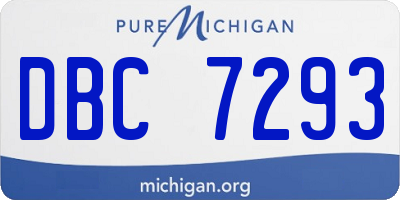 MI license plate DBC7293
