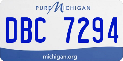MI license plate DBC7294