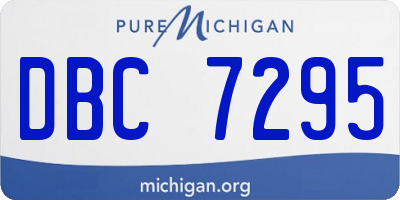 MI license plate DBC7295