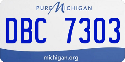 MI license plate DBC7303