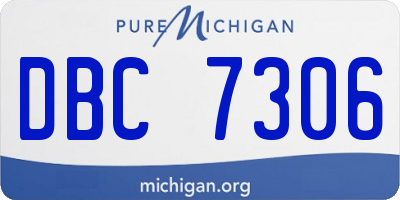 MI license plate DBC7306