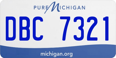 MI license plate DBC7321