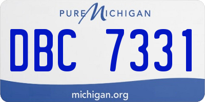MI license plate DBC7331