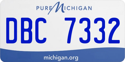 MI license plate DBC7332