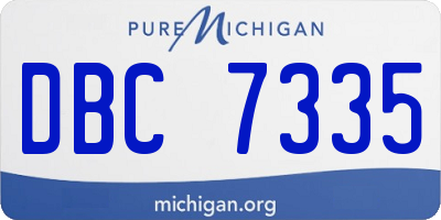 MI license plate DBC7335