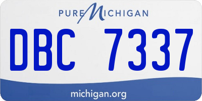 MI license plate DBC7337