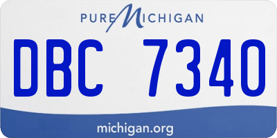 MI license plate DBC7340