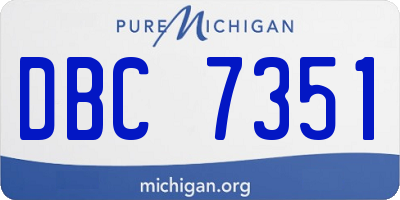 MI license plate DBC7351