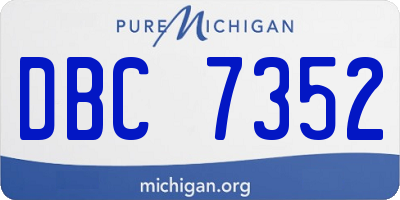MI license plate DBC7352