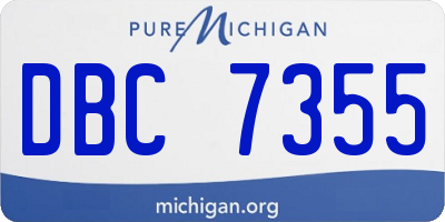 MI license plate DBC7355