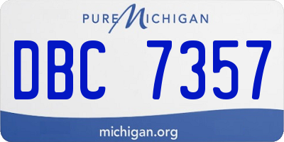 MI license plate DBC7357