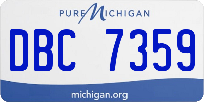 MI license plate DBC7359