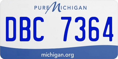 MI license plate DBC7364